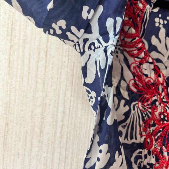 Lilly Pulitzer Blue And White‎ Sarasota Beaded Tunic Size XS - Picture 8 of 11